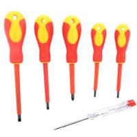 Jogo De Chaves Fenda E Philips Isolada Eletricista 1000v Imantada 6 Peças Profissional - 2