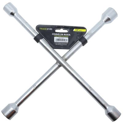 Chave De Roda Cruz 17 X 19 X 21 X 23 Mm Aço Carbono Tradestar