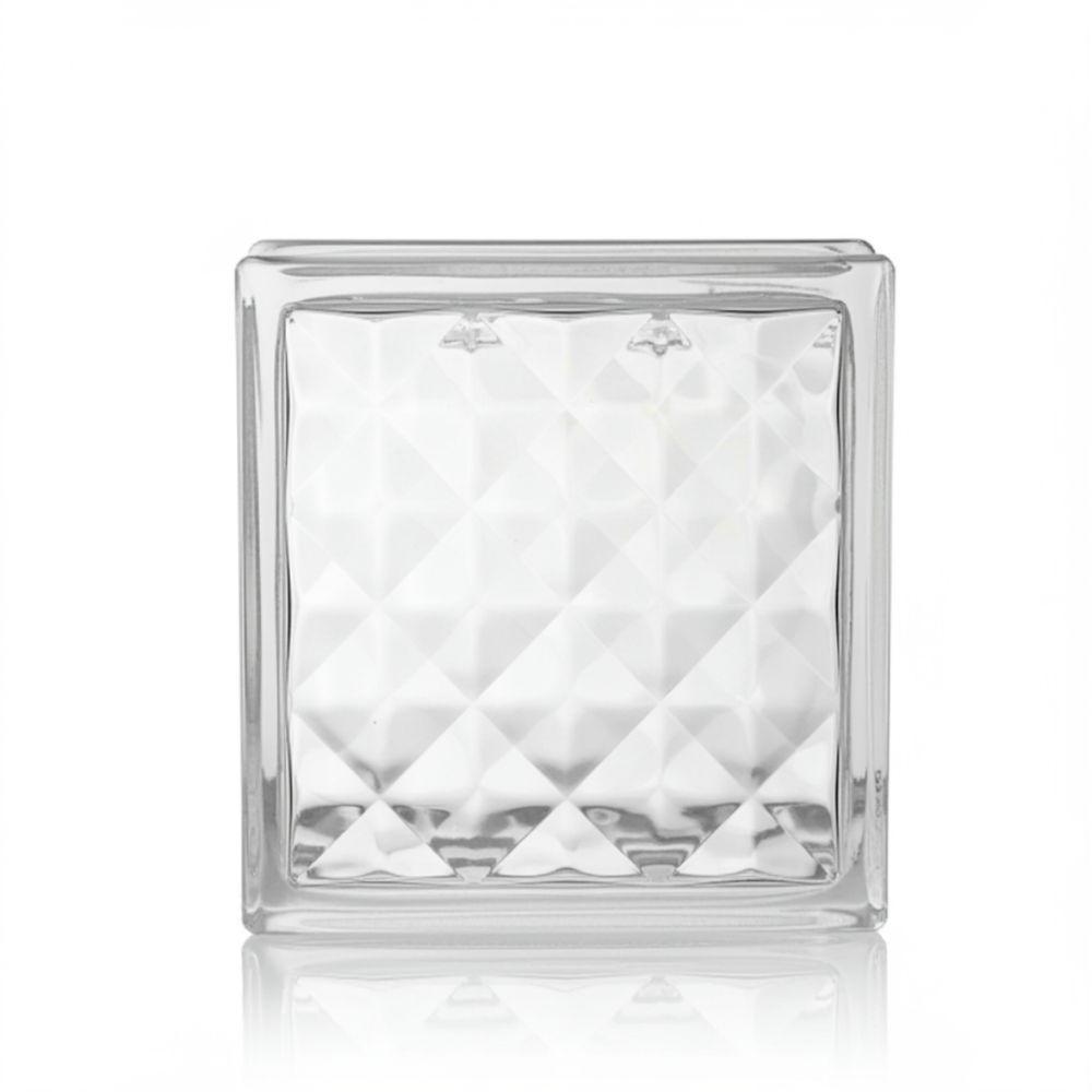 Tijolo De Vidro 19 X 19 X 8 Cm Lapidado Translúcido 06 Unidades Tradestar - 2