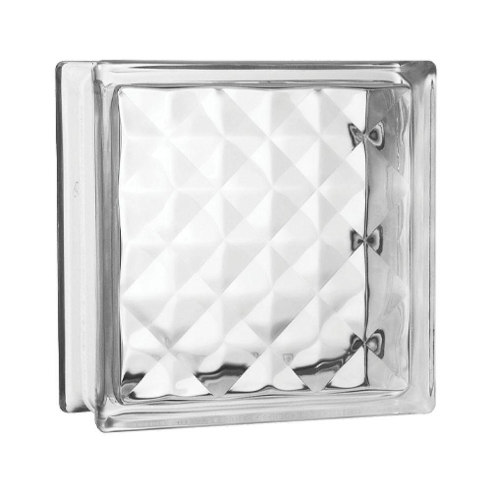 Tijolo De Vidro 19 X 19 X 8 Cm Lapidado Translúcido 06 Unidades Tradestar - 3