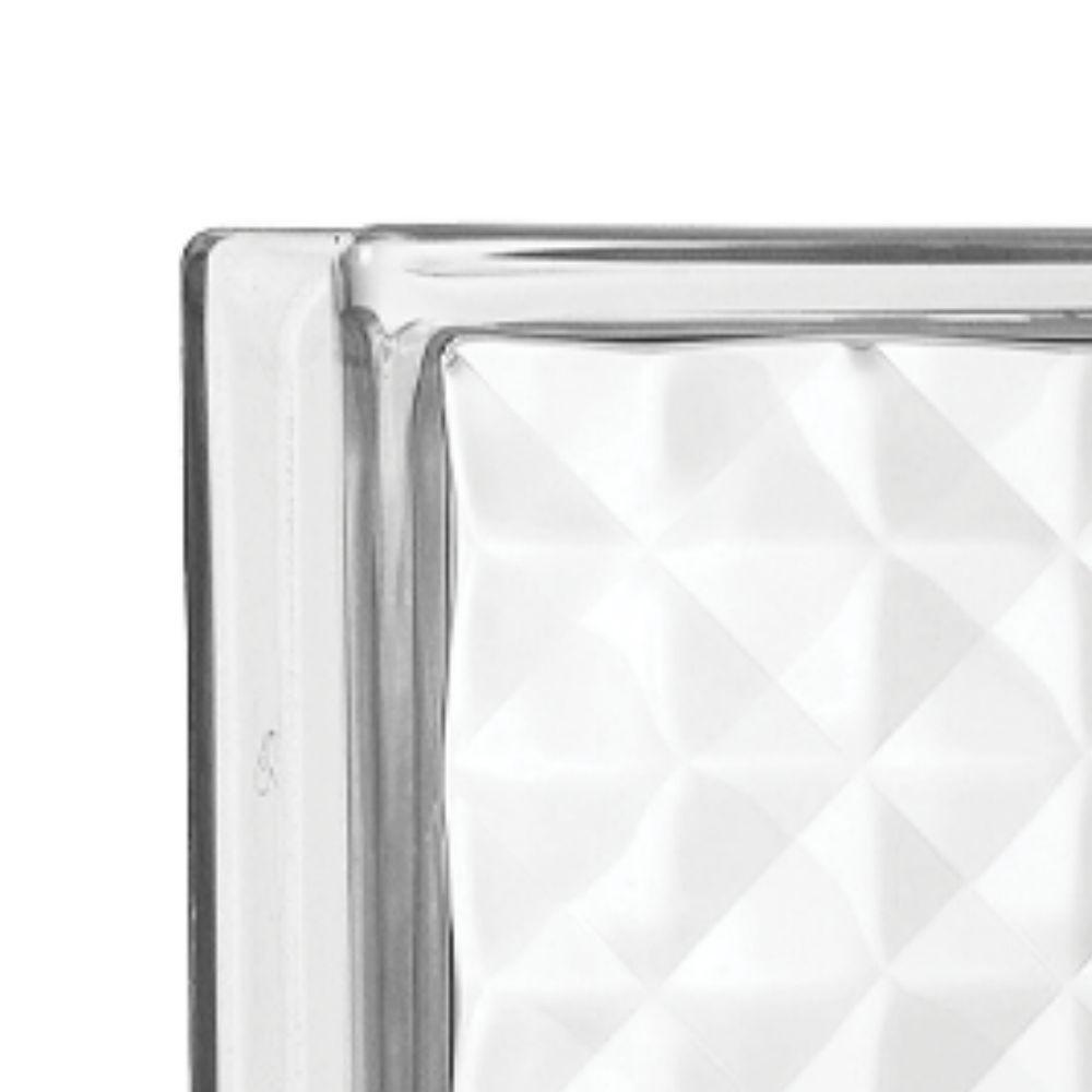 Tijolo De Vidro 19 X 19 X 8 Cm Lapidado Translúcido 06 Unidades Tradestar - 4