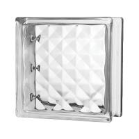 Tijolo De Vidro 19 X 19 X 8 Cm Lapidado Translúcido 06 Unidades Tradestar - 1