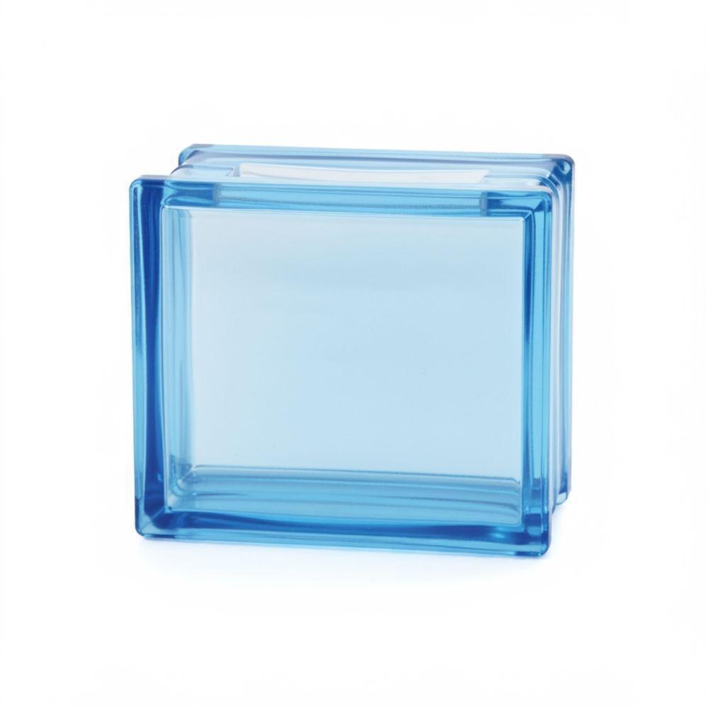 Tijolo De Vidro 19 X 19 X 8 Cm Direct Furo Azul 06 Unidades Tradestar - 2