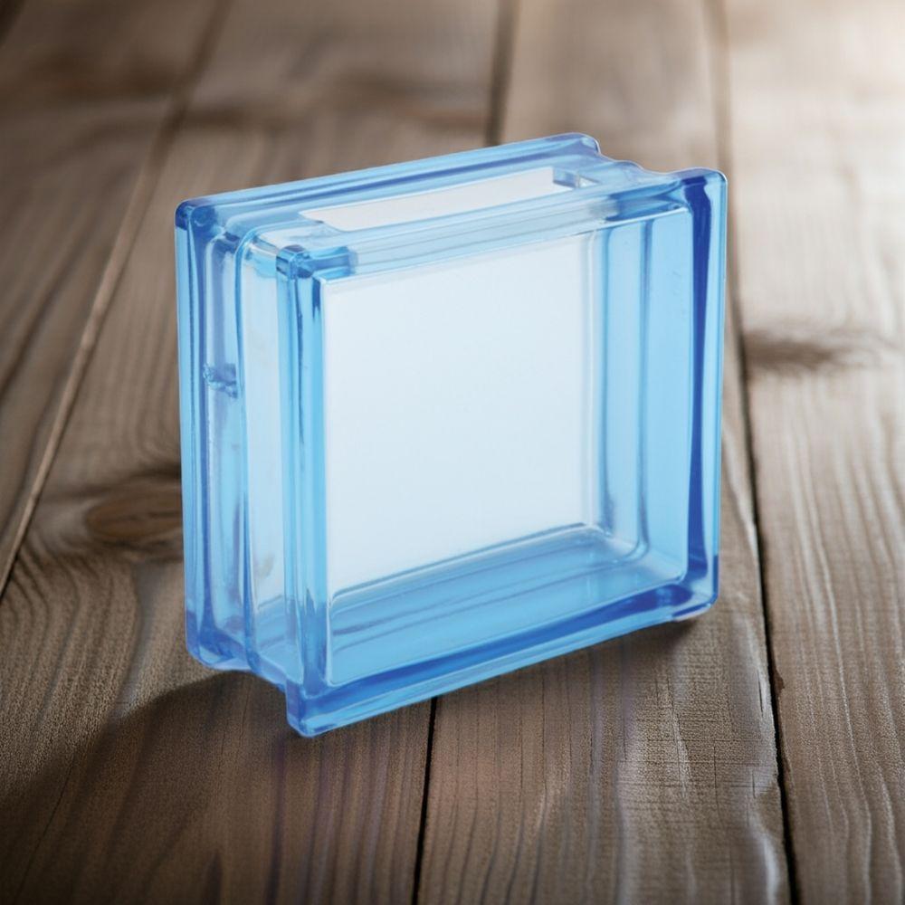 Tijolo De Vidro 19 X 19 X 8 Cm Direct Furo Azul 06 Unidades Tradestar - 5