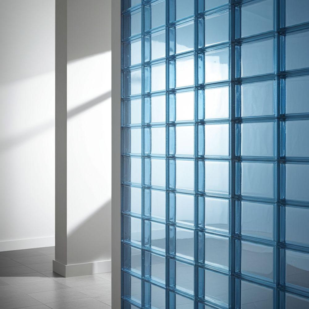 Tijolo De Vidro 19 X 19 X 8 Cm Direct Furo Azul 06 Unidades Tradestar - 6