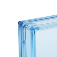 Tijolo De Vidro 19 X 19 X 8 Cm Direct Furo Azul 06 Unidades Tradestar