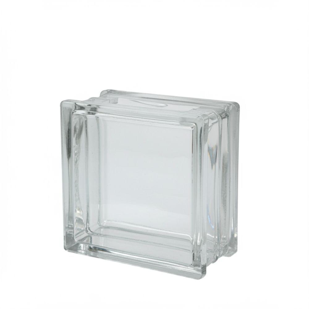 Tijolo De Vidro 19 X 19 X 8 Cm Estrela Dupla Translúcido 06 Unidades Tradestar - 1