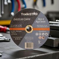 Disco De Corte 180 X 1,6mm Furo 22,23mm Aço E Inox Tradestar