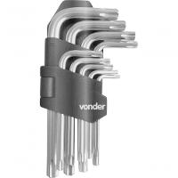 Jogo De Chaves Pentalobular Ts10 A Ts50 Com 9 Peças Vonder - 1