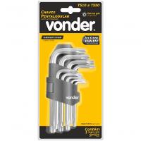 Jogo De Chaves Pentalobular Ts10 A Ts50 Com 9 Peças Vonder - 2