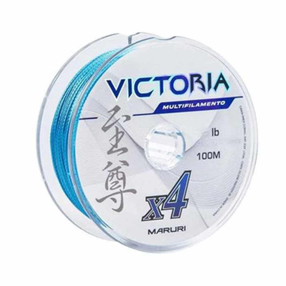 Linha De Pesca Multifilamento 4 Fios Victoria Azul 100m Tamanho 0,24mm - 1