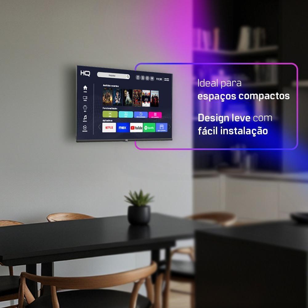 Smart TV HQ 24 HD Tela Sem Bordas Sistema Android Design Slim HQS24NKHM Bivolt - 4