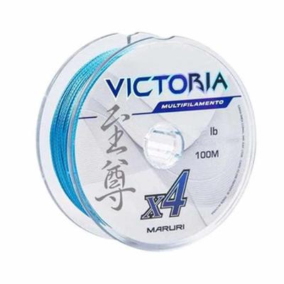 Linha De Pesca Multifilamento 4 Fios Victoria Azul 100m Tamanho 0,45mm