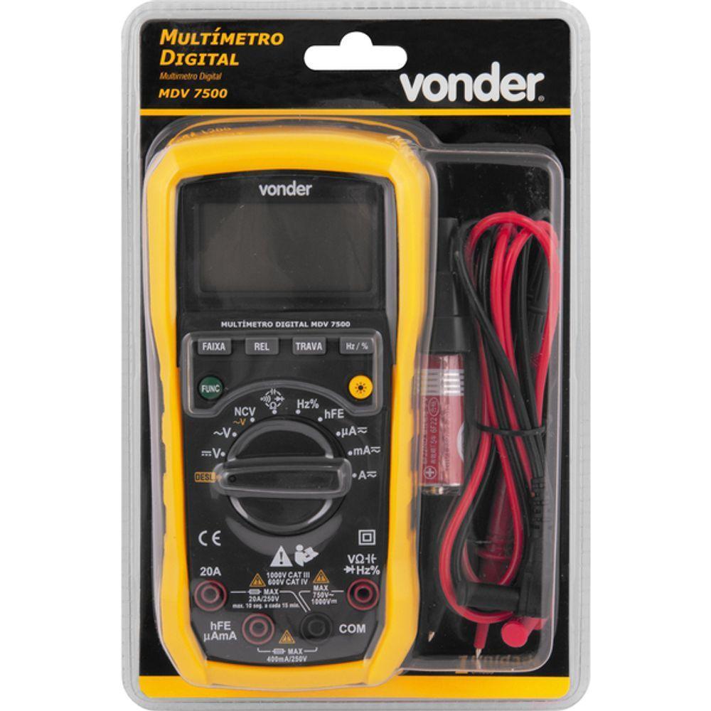 Multimetro Digital Mdv7500 - Vonder - 6