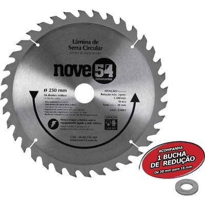 Lâmina De Serra Circular Vídea 250mm 36 Dentes Nove54