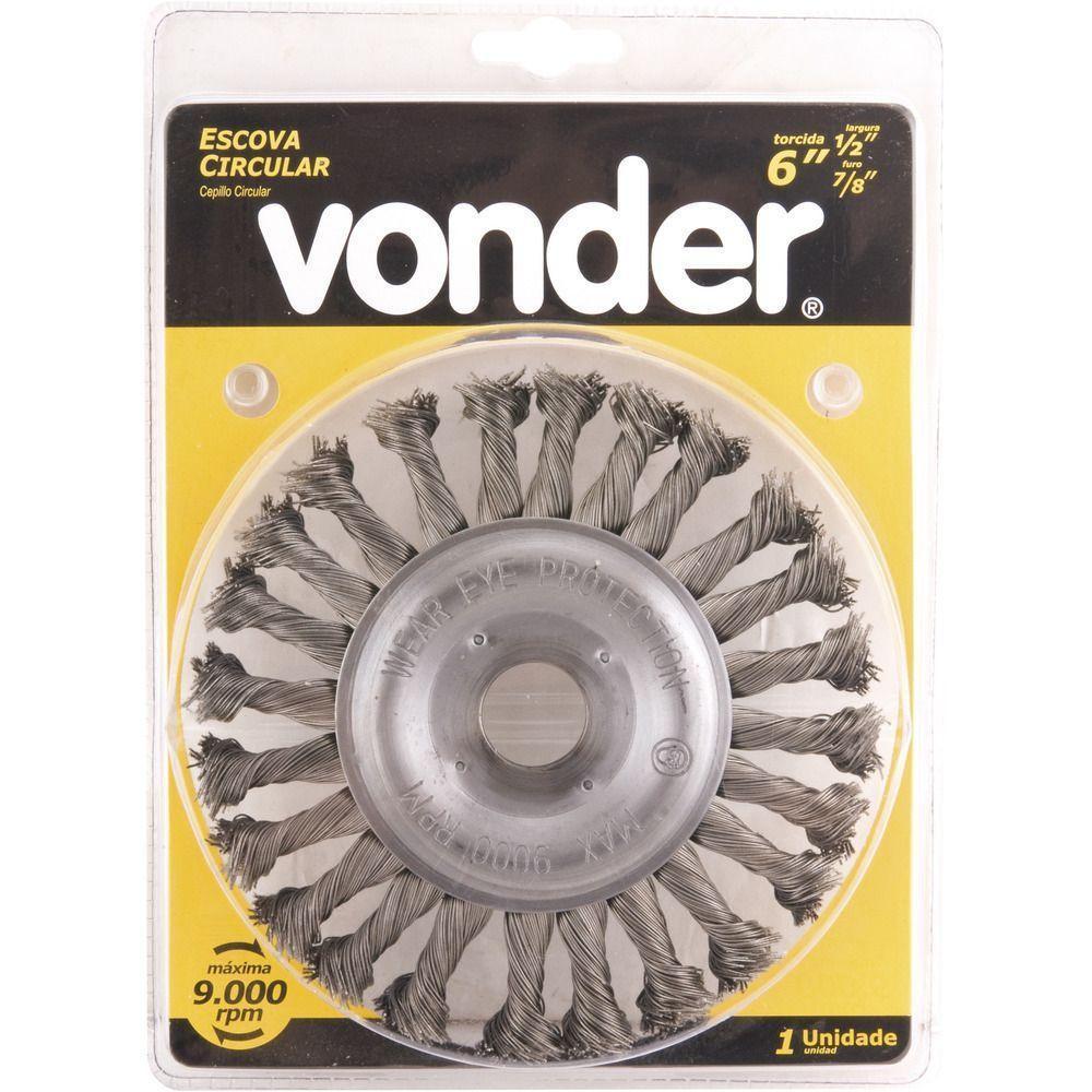 Escova Circular Torcida 6x1-2 Furo 7-8 Aço Carbono Polido - 2