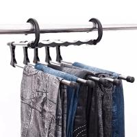 Cabide Para Calças Shorts Bermudas Gravatas Inox 5 Divisórias Multifuncional Retrátil - 2
