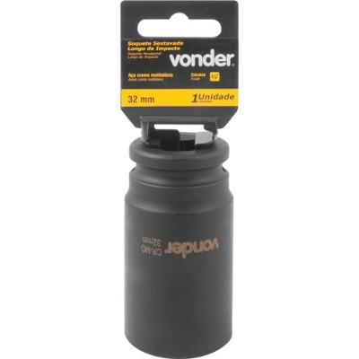 Soquete Sextavado Impacto Longo 3-4" 32mm Aço Cromo Vonder