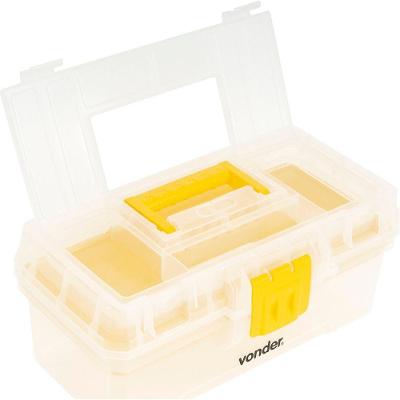 Caixa Plástica Ferramentas Baú 300x160x140mm Bandej Vonder