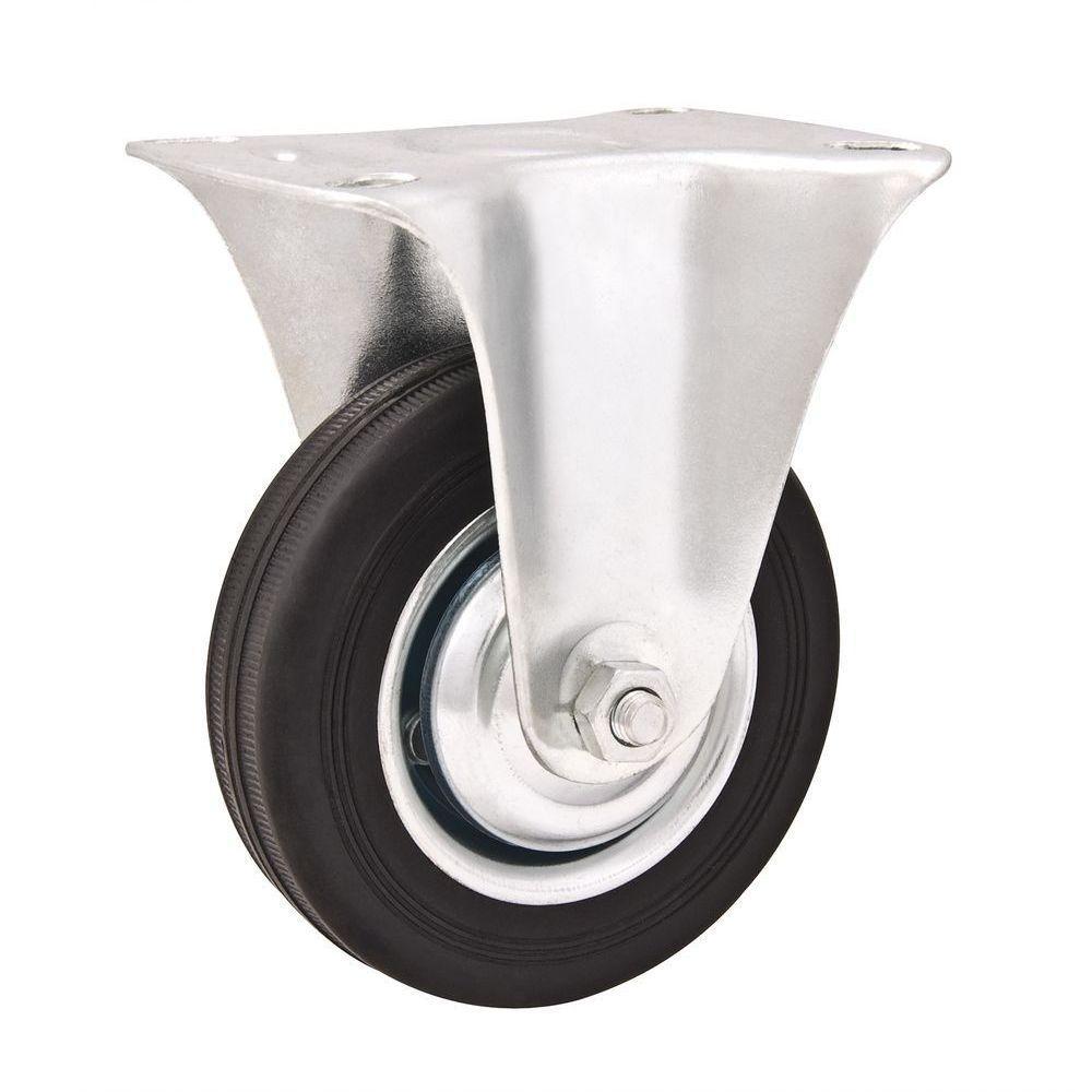 Rodizio Fixo 6" Leve 130kg Núcleo Chapa Borr. Preta Vonder - 1