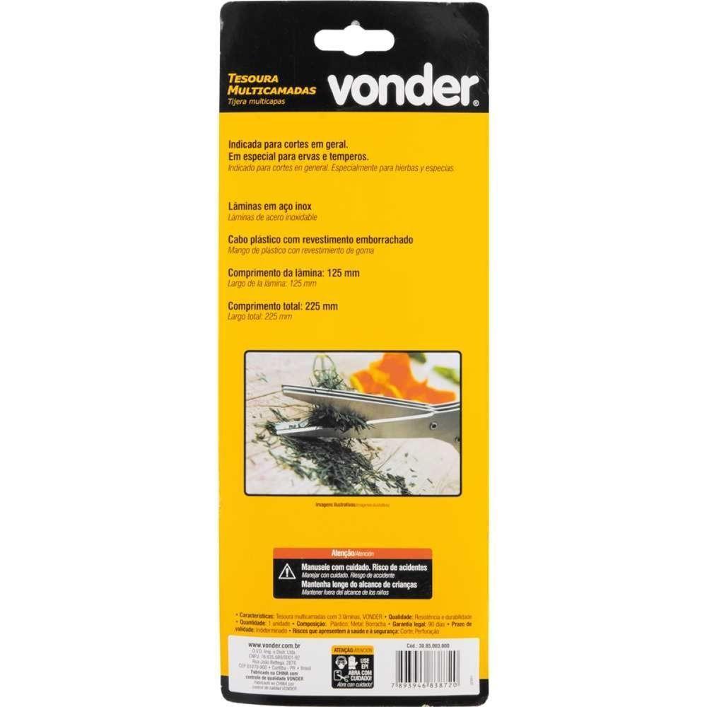 Tesoura Multicamadas 3 Laminas Vonder - 9