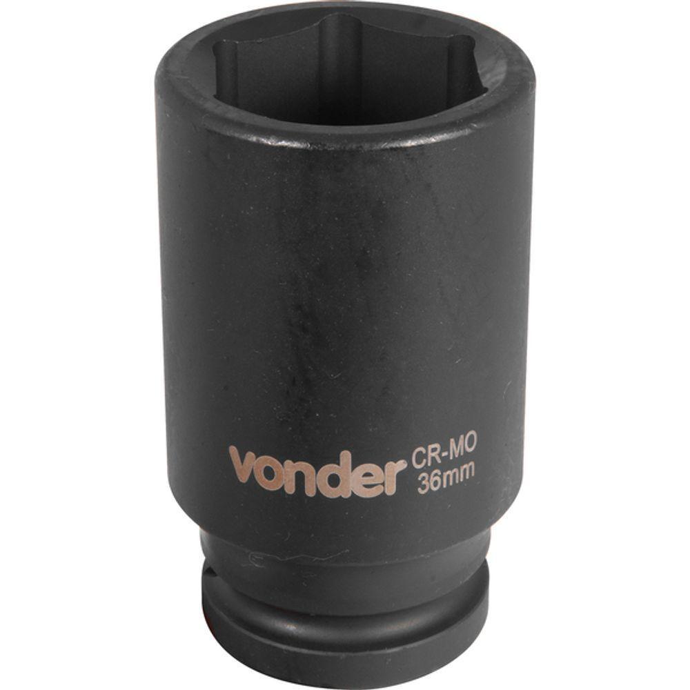 Soquete Sextavado Impacto Longo 3-4" 36mm Aço Cromo Vonder - 2