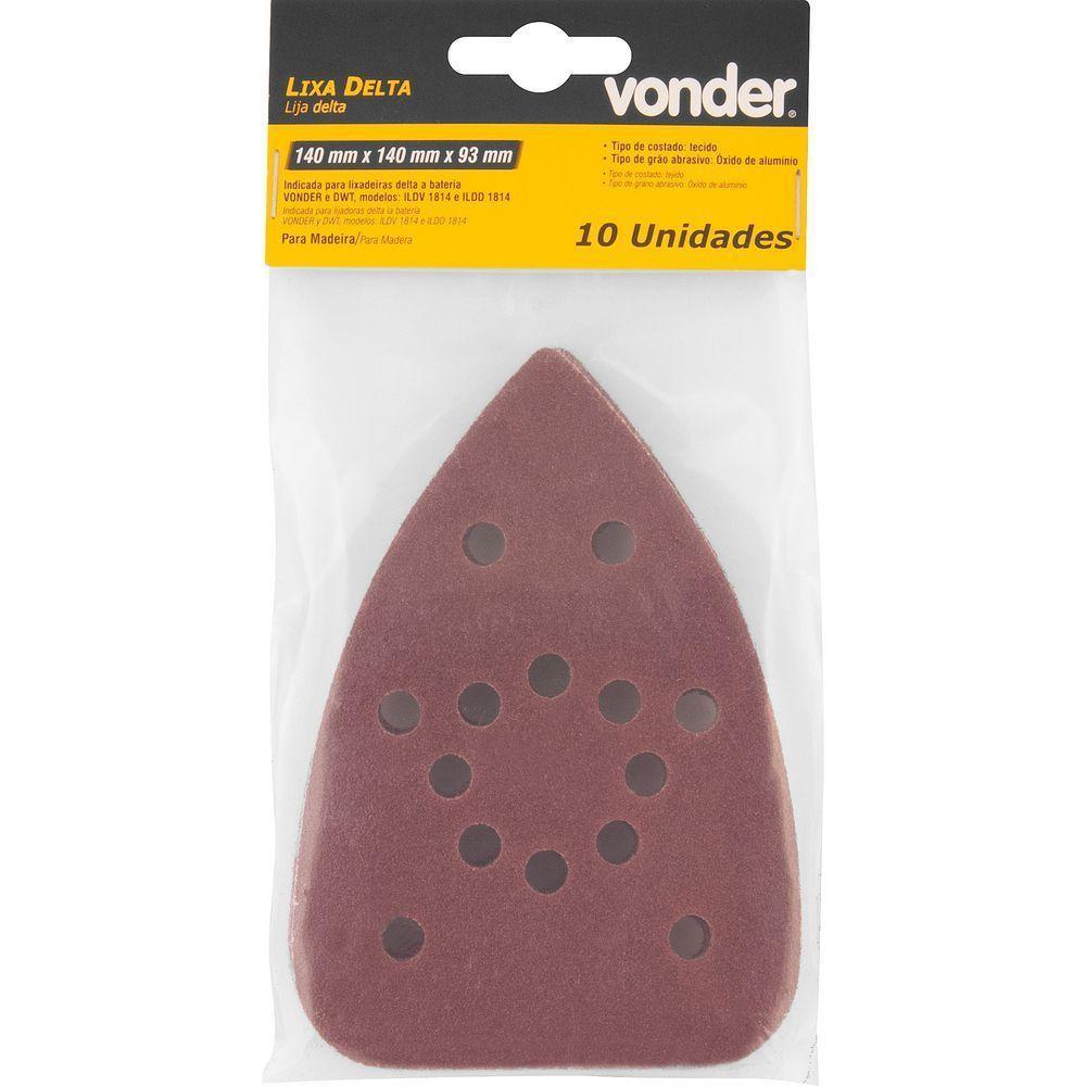 Lixa Delta Costado Em Pluma 140x140x93mm G240 10 Pçs Vonder - 4