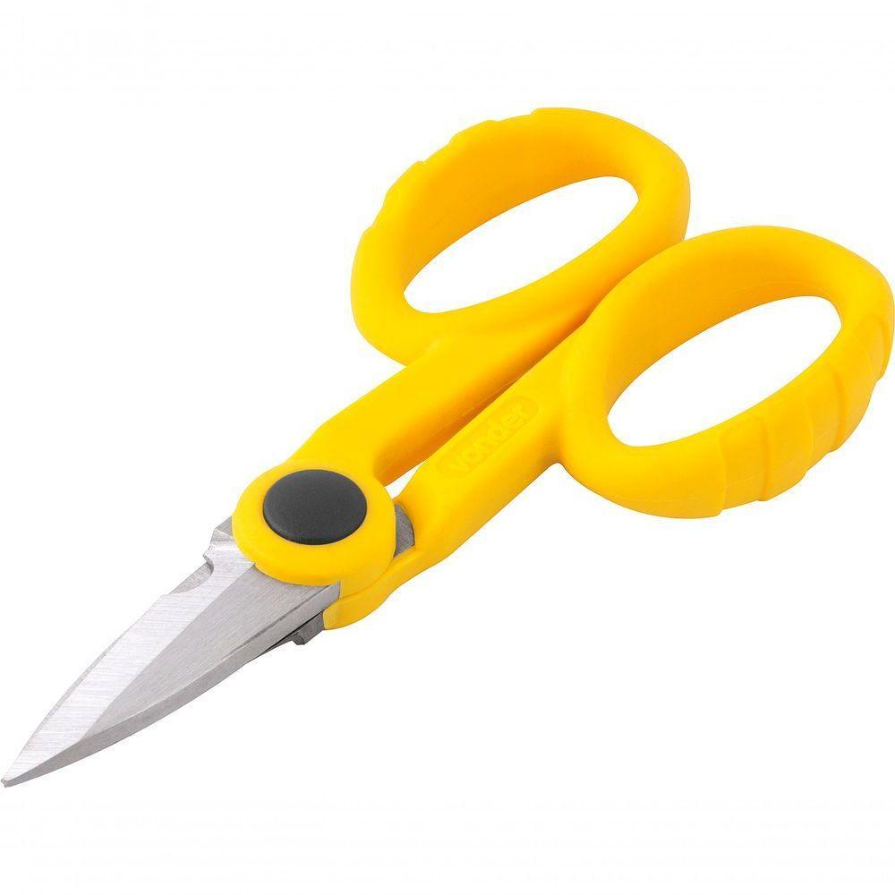 Tesoura Para Cabista 5.1-2" Aço Inox Cabo Plástico - Vonder - 3