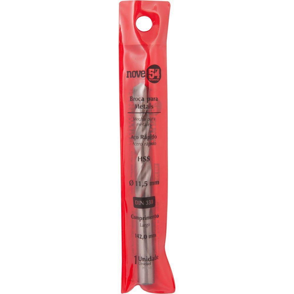 Broca De Aço Rápido 11,5 Mm Din 338 Hss Encartelada Nove54 - 3