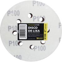Disco Lixa 125 Mm G100 Alvenaria Com Fixador Tradestar - 1