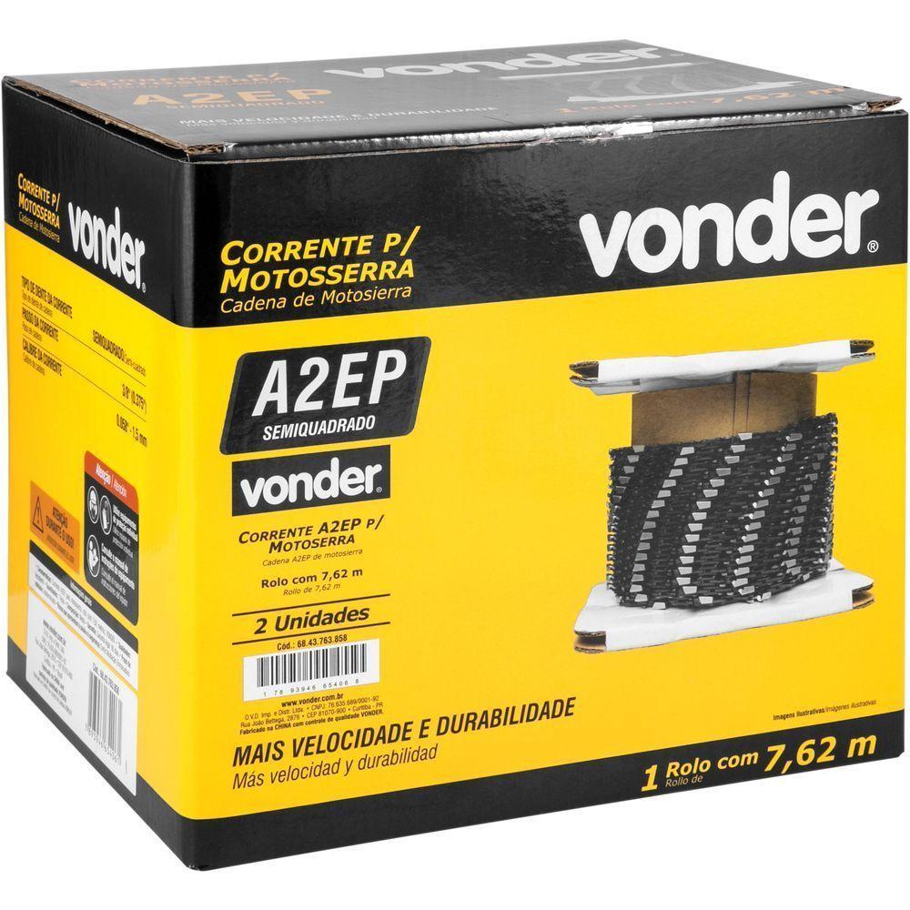 Corrente A2ep P- Motosserra Rolo 7,62 Metros 25 Pés Vonder - 1