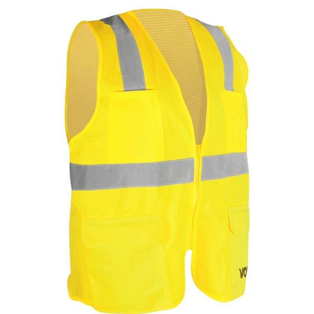 Colete Refletivo Bolso Amarelo Ziper Cv108 Vonder - 1