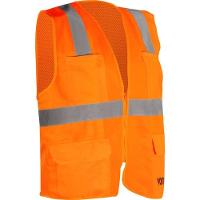 Colete Refletivo Bolso Laranja Ziper Cv109 Vonder - 1