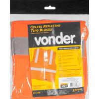 Colete Refletivo Bolso Laranja Ziper Cv109 Vonder - 2