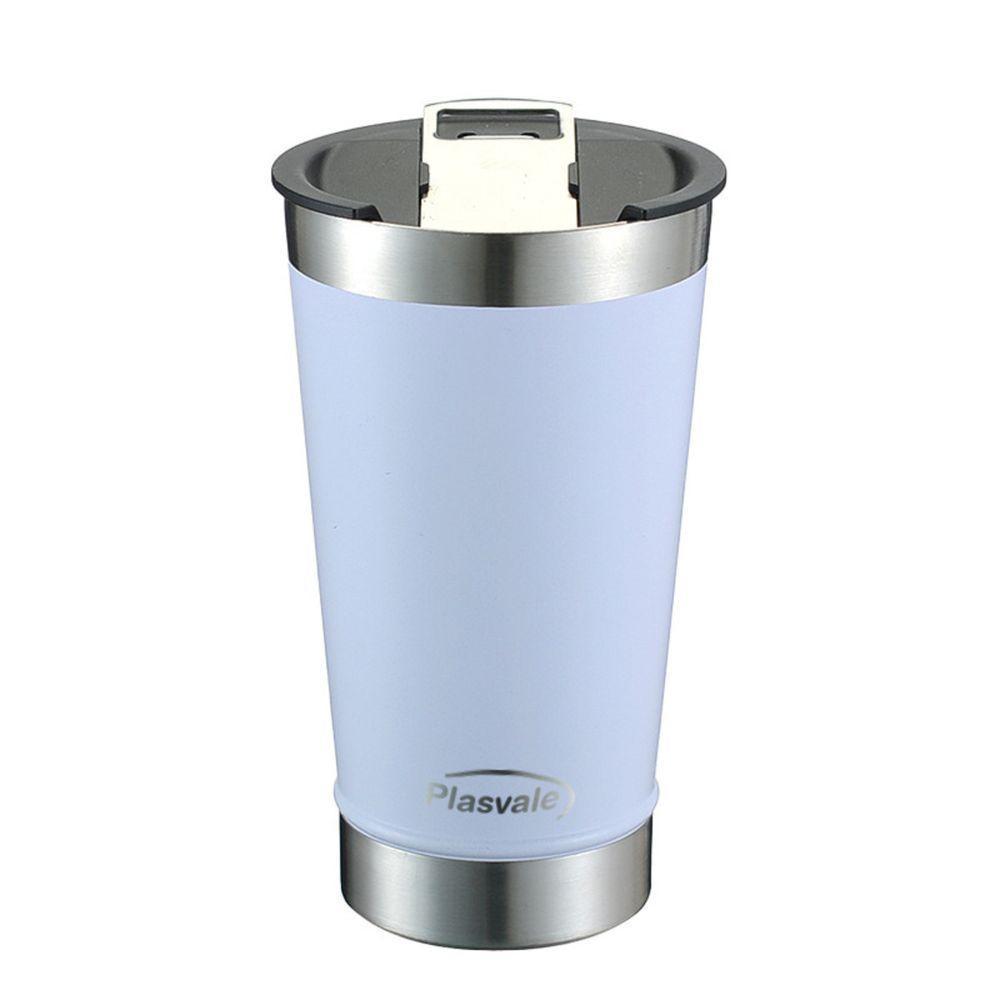 Copo Térmico Com Tampa Abridor De Garrafa Plasvale Branco - 1