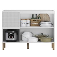 Balcão Para Pia Art 120 Cm 3 Portas Kit's Paraná Cor:branco ártico - 2