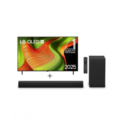 Smart TV LG OLED AI B5 4K de 65" 2025 + Soundbar S40T 300W RMS, 2.1 Canais, Dolby Digital
