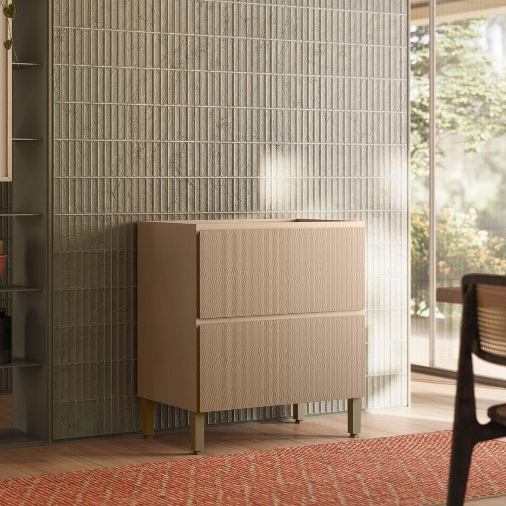 Balcão Sem Tampo Art 80 Cm 1 Porta 1 Gaveta Kit's Paraná Cor:vanilla - 4