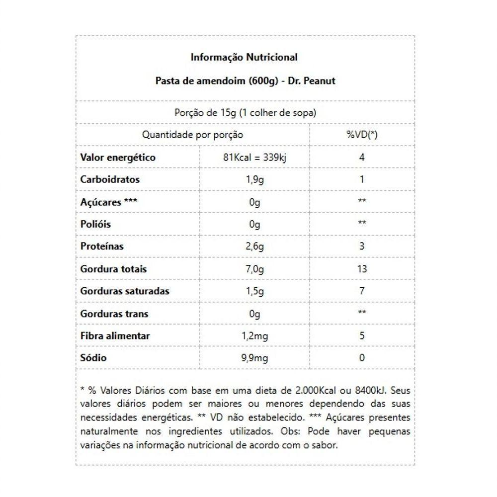 Pasta De Amendoim (600g) - Sabor: Leite Em Pó - 2