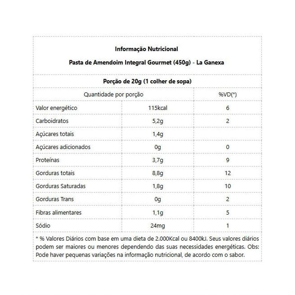 Pasta De Amendoim Integral Gourmet (450g) - Sabor: Mousse De Brigadeiro - 2