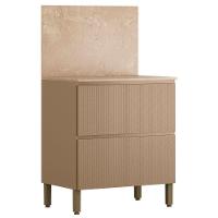 Balcão Com Tampo E Painel Art 80 Cm 1 Porta 1 Gaveta Kit's Paraná Cor:vanilla - 2