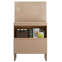 Balcão Com Tampo E Painel Art 80 Cm 1 Porta 1 Gaveta Kit's Paraná Cor:vanilla - 5