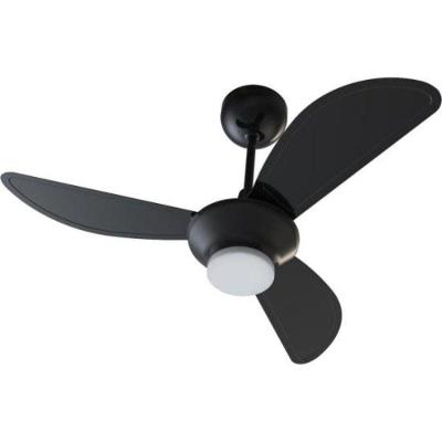 Ventilador de Teto Ventisol 3 Pás 6 Velocidades Preto Mistral Bivolt com Luminária LED 18W