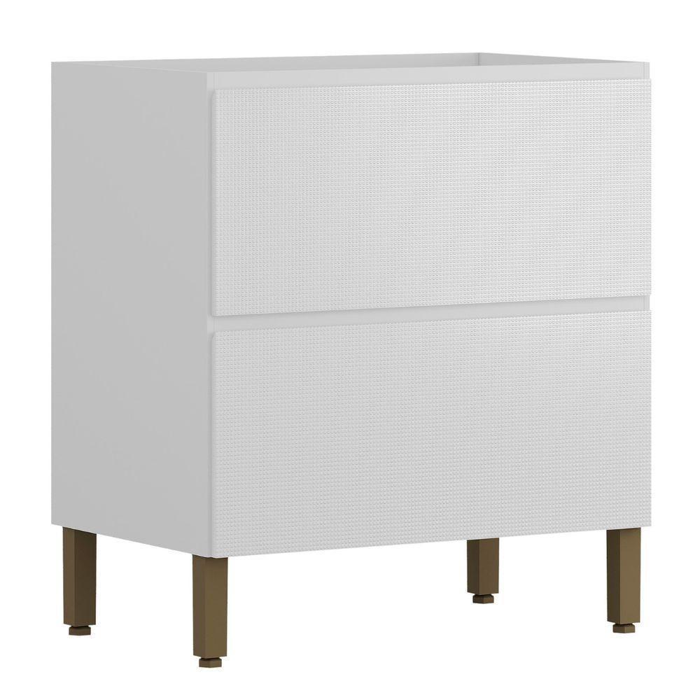 Balcão Sem Tampo Art 80 Cm 1 Porta 1 Gaveta Kit's Paraná Cor:branco ártico - 2