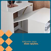 Armário De Escritório Com Mesa Embutida Duo Kit's Paraná Cor:branco White