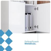Armário De Escritório Com Mesa Embutida Duo Kit's Paraná Cor:branco White - 5