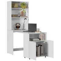 Armário De Escritório Com Mesa Embutida Duo Kit's Paraná Cor:branco White - 7