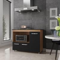 Balcão Para Cooktop Ana 4 Bocas 3 Portas Moblis Cor:savana Preto - 6