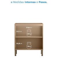 Balcão Sem Tampo Art 80 Cm 2 Portas Kit's Paraná Cor:vanilla - 3