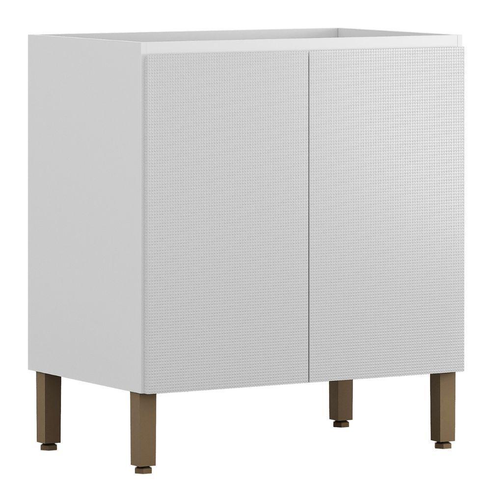 Balcão Sem Tampo Art 80 Cm 2 Portas Kit's Paraná Cor:branco ártico - 1